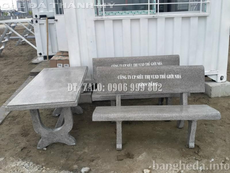Bàn Ghế Đá Chữ Nhật